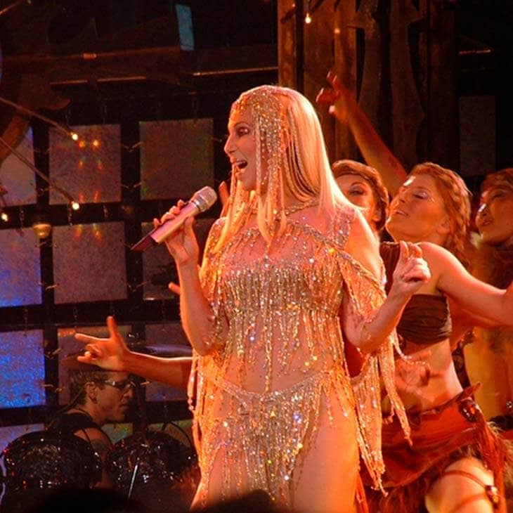Cher singing stage